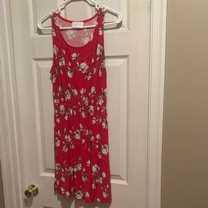 5/$15 French Grey Red and White Sleeveless Sundress